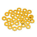 uxcell 30 Pcs Aluminum Flat Washer, M4x10x1.5mm Round Seal Gaskets Flat Spacers for Screws Bolts Machinery Repair Accessories, O