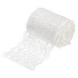 MECCANIXITY 3 Inch Wide 10 Yard Lace Ribbon Floral Pattern White Lace Trim Ribbon for Sewing Making, and DIY Crafts, Gift Wrappi