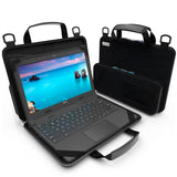 UZBL 11-11.6 Inch Always-on Chromebook Protective Hard Case with Accessory Pouch and Adjustable Shoulder Strap