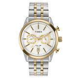 Timex Analog Watch For Man With Silver-Tone Round Dial & Multicolor Stainless Steel Bracelet Band Water Resistant Men'S Wrist Wa