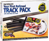 Bachmann Trains SnapFit EZ TRACK WORLDS GREATEST HOBBY TRACK PACK Steel Alloy Rail With Black Roadbed HO Scale , White Med
