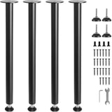 VEVOR 28 Inch Adjustable Desk Legs, Reinforced Steel Office Table Furniture Legs Set of 4 for DIY, 1200 lbs Load Capacity Heavy