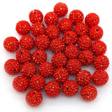 12mm Rhinestone Beads 100pcs 12mm Diameter Charms Mix Colors Randomly for Jewelry Making (Clay Orange)