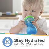Nuby Clik-It Soft Spout No-Spill Easy Grip Sippy Cup For Boys - 3 Count (Pack Of 1) 10 Oz - 6+ Months