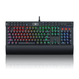Redragon K550 RGB Gaming Keyboard, 104 Keys + 12 Macro G Keys Wired Mechanical Keyboard w/Aluminum Top Plate, Custom Clicky Purp