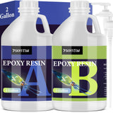 Epoxy Resin 2 Gallon - Crystal Clear Epoxy Resin Kit - Self-Leveling, High-Glossy, No Yellowing, No Bubbles Casting Resin Perfec