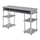 Convenience Concepts Designs2Go No Tools Student Desk in Light Gray Wood Finish