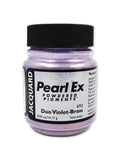 Jacquard Pearl Ex Pigment Powder 0.5 oz Duo Violet/Brass - Loose Mica Powder for Epoxy Resin, Watercolors, Calligraphy Ink & Cla