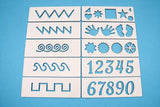 Montessori Wooden Tracing Board Set For Kids Learning & Writing Practice 10 Pcs (8 X 2 Inch Each) PreWriting Educational Toy Re