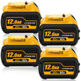 Zuliati DCB609 12.0Ah Replacement for Dewalt 20V/60v Flexvolt Battery Compatible with Dewalt 20V/60V Max Battery DCB606 DCB609-2