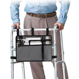 supregear Accessories Bag for Walker, Wheelchair, Rollator - Walker Basket Bag w/Cup Holder - Seniors Caddy Attachment Pouch for