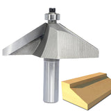 Akylin 60 Degree Extra Large Chamfer Router Bit,1/2 Shank,1-5/16 Cutting Depth,3/4 Cutting Length Horse Nose Bevel Bits,Eased Ed