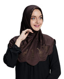 Mehar Hijab Modest Fashion WomenS Hijab With Glittering Stone Design Stylish Polycotton Feel Good Fabric Meharban Hijab Xl (Coc