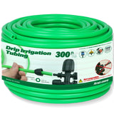 Araiozora 1/4in Drip Irrigation Tubing - 300ft Flexible Garden Hose for DIY Irrigation Systems, Hydroponics, Greenhouse & Outdoo