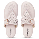 Ortho Joy Doctor Fancy Slipper For Women || Orthopedic Women'S Fancy Slipper/Sandal For Women,White,6,B0CQM7CK49