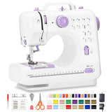 Sewing Machine for Beginners with 12 Built-in Stitches, Mini Sewing Machine with Foot Pedal, High-Low Speeds, Portable and Sewin