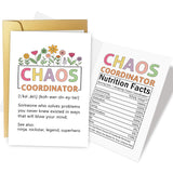 Supoeguk Hilarious Boss s Day Card for Boss Manage Leader, Funny Boss s Day Gifts for Women Men, Chaos Coordinator Definition