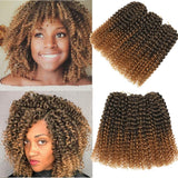 Sharopul Kinky Curl Ombre Color 3little pcs/pack 8Inch 60roots 110gram Afro Kinky Twist Hair Crochet Braids Synthetic Crochet Ha