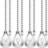 Vinaco 4 Pieces 12 Inch Ceiling Fan Chain Ornament Ceiling Fan Pull Chain Extender Fan Pull Chain with Ball Fan Chain Connector