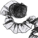 ANCIRS 3 Yards Organza Ruffled Pleated Lace Fabric Trim for Dress Collars Sleeves Halloween Costume Decoration Throw Pillow Deco