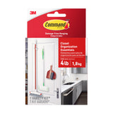 Command Closet Organization Essentials, 3 Hooks, 4 Strips