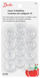 Dritz Class 15 Reusable, 12 Count, Clear Plastic Bobbins
