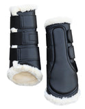 Gatsby Horse Boots Faux Sheepskin Cob Black