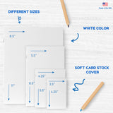 Hygloss Blank Books 5.5 X 8.5 Inches - 100 Pack - White Paperback For Drawing & Writing - Empty Books For Journaling, Sketching