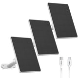 Solar Panel for Security Camera,6W Solar Panels with Micro USB&USB-C Port for DC 5V Outdoor Camera,Solar Charger for Rechargeabl