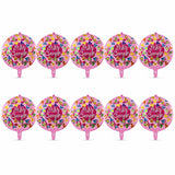 MISHI Colourful Round Foil Balloons Pack of 10 | Metallic Helium Party Balloons for Birthday Decoration | Rainbow Celebration Ba