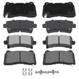 AUTOMUTO 8PCS Front & Rear Metallic/Semi-Metallic Disc Brake Pads Set D1001 D1430 For Buick Regal 2013 2015 2016,For Saab 9-5 20