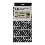 Black Herringbone Print Fridge Liner Set/6