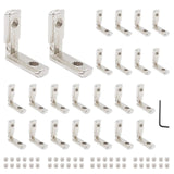 Seekliny 24pcs 2020 Aluminum Extrusion Connector Corner Bracket Joining 2020 Hardware T-Slotted Accessories V-Slot with Screws f