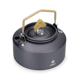 Alocs Camping Kettle - 1L Mini Camp Kettle - Portable Camping Tea Kettle - Lightweight Aluminum Camping Coffee Pot with Carry Ba