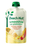 Beech-Nut Toddler Smoothies with Prebiotics, Banana Mango Passion Fruit & Yogurt Baby & Toddler Food Pouches, 3.5 oz (12 Pack)