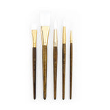 Royal Brush White Taklon Brush Set, 5/Pack
