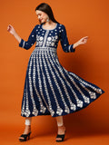 Anni Designer Women'S Rayon Blend Chikankari Embroidered Anarkali Kurta (Vavajodo-Blue-Tnw_S_Blue_Small),Blue,S,Rayon Blend,Anarkali,