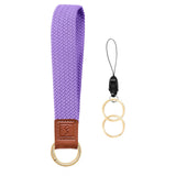 Fishent Woven Wrist Lanyard Key Chain, Cute Stretchy Wristlet Strap Keychains for Women Men Car Keys ID Badges Card Wallet Phone