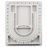 RLECS 1Pc Bead Tray Necklace Design Board 32x24cm Gray Flocked Bead Design Board for Jewellery Making