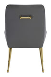 Zuo Maxine Dining Chair Gray & Gold