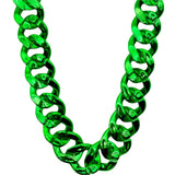 LCPQMZGH Plastic Hip Hop Chain Necklace, 80s 90s Costume Accessory, Men's Chunky Necklace, Big Chunky Gold Chain, 36, Green