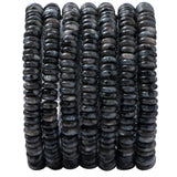 Natural Black Spectrolite Disk Stone Spacer Beads 6x2mm 38cm/str Flat Rondelle Loose Semi Gemstone Caps for Making Bracelets Nec