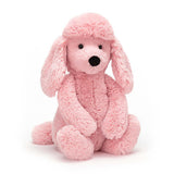 Ruzucoda Plush Poodle Puppy Stuffed Animals Toys Pink Dog Dolls Gifts for Kids Boys Girls 12 Inches