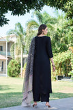Gosriki Women'S Rayon Blend Solid Anarkali Kurta With Pant & Dupatta (Jamana Black-Vks04-Gs_S_Black_Small),Black,,B0DRNN1BC2