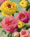 BOKEBEVE Extra Long Pink Floral Wallpaper Stick Peel Large Print Flowers Contact Paper Vibrant Colorful Wall Paper for Accent Wa