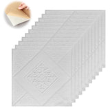 Nuanchu 20 Pcs Foam Drop Ceiling Tiles Peel and Stick White 3D Wall Panels, 26-105.5 Sq. ft Adhesive Glue up Waterproof Wallpape