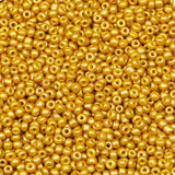 LEECOON 2mm Gold Yellow Color Seed Beads,100grams About 8800pcs Size 12/0 Small Seed Beads for Making Necklace Bracelet Earring