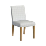 HomePop Home Decor |Classic Upholstered Parsons Dining Chairs |Decorative Home Furniture, Cream Mini Grid Pattern (Single Pack)