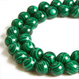 100pcs 8mm Malachite Beads Natural Gemstone Beads Round Loose Beads for Crafting and Jewelry Making