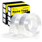 WINNOW 2 Pack Heavy Duty Double Sided Tape - Strong Adhesion and Reusable Nano Tape, Removable Mounting Tape for Hanging Indoor/